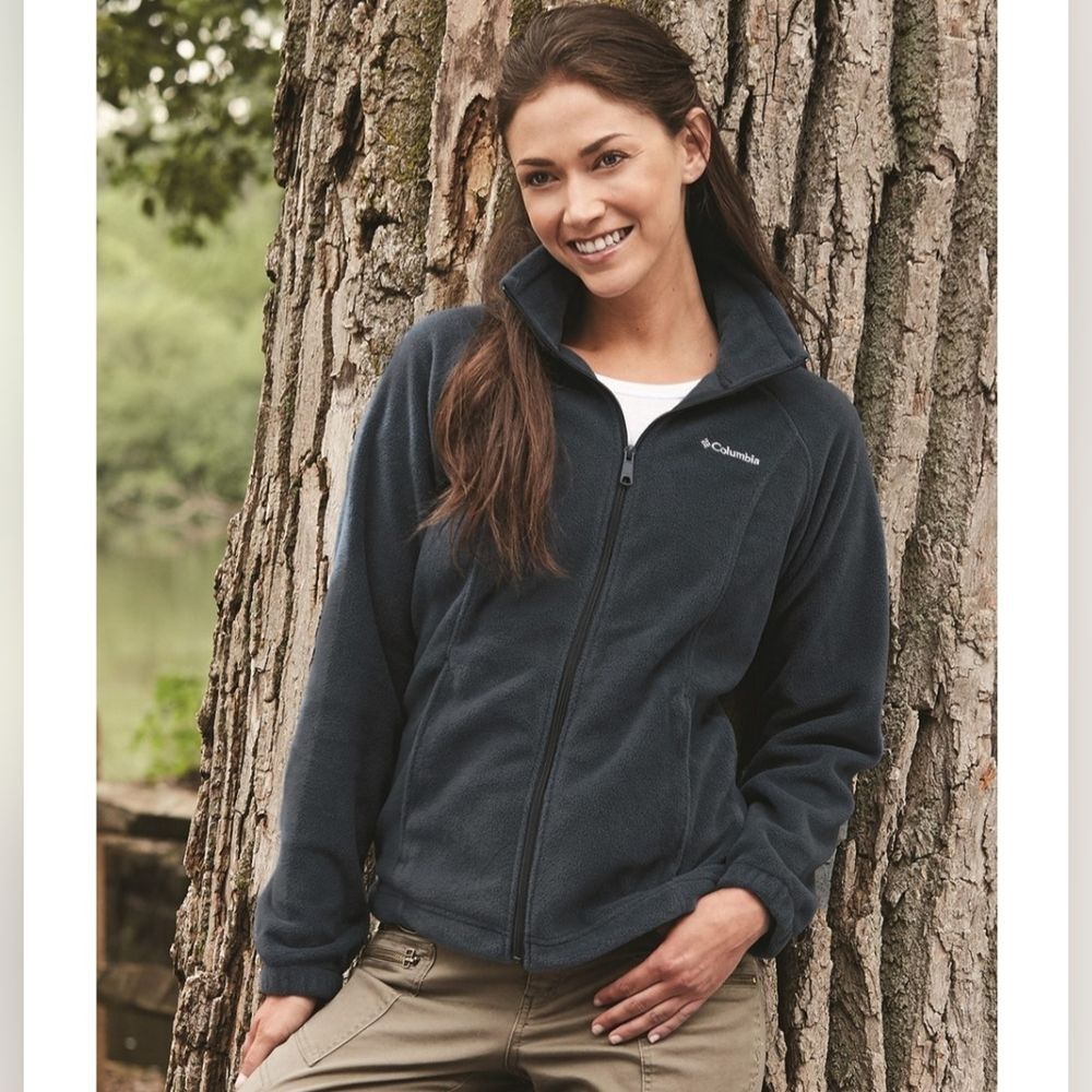 Columbia Women's Gray/Black Fleece Full Zip Jacket